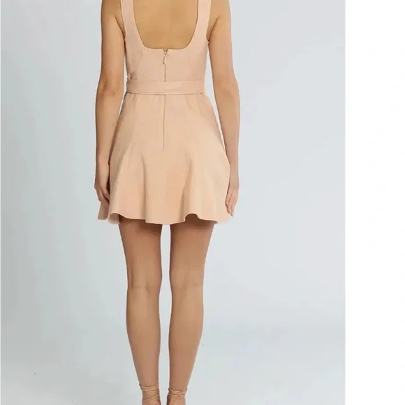 Acler Light Tan Belted Mini Dress - Picture 3 of 4